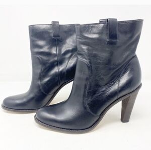 Cole Haan Nike Air Ankle Boots Black Leather Heel Womens Size 9B